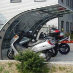ciclopark-tettoia-copertura-posto-bici-moto-motocicli-plexiglas-compatto-certificata-tuv-carico-neve-design-azzate-varese-2a